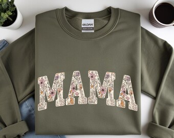 Mama Sweatshirt, Mama Sweater, Mama Floral Sweatshirt, Floral Mama, Mothers Day Gift, Cute Mom Sweatshirt, Trendy Mom Shirt, New Mom Gift
