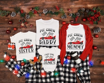 Fast One Pit Crew Birthday Shirt, Car Race Birthday Tee, Birthday Boy Shirt, Family First Birthday Party Shirts, Fast One 1st Birthday Shirt