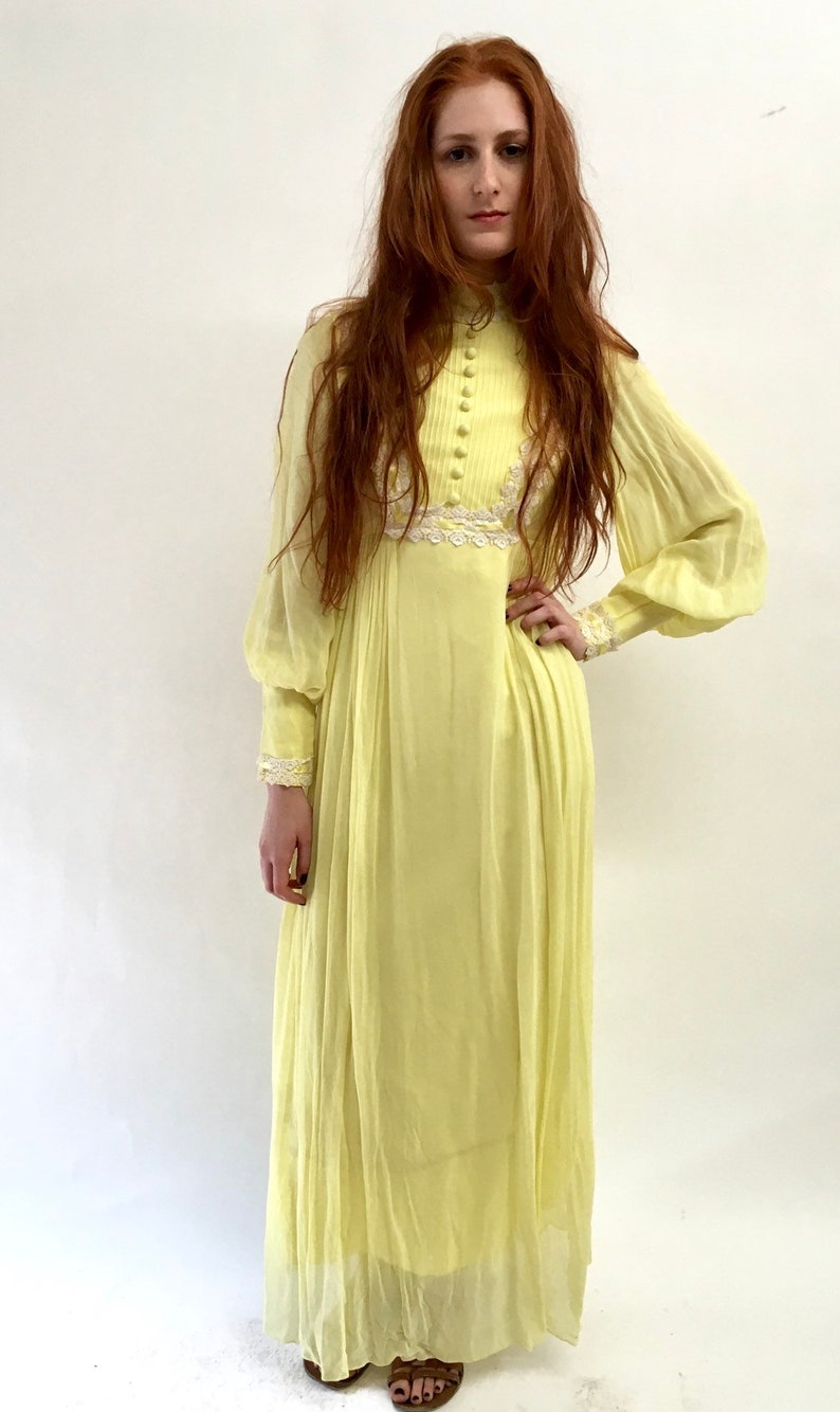 yellow hippie dress