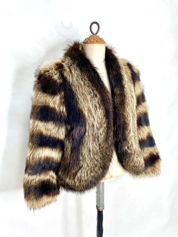 Vintage 70s Raccoon Fur Coat Insane Designer Fur … - image 1