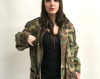 Vintage Army Coat Camo Jacket