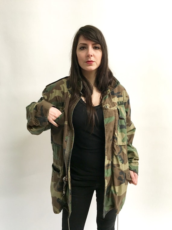 Vintage Army Coat Camo Jacket