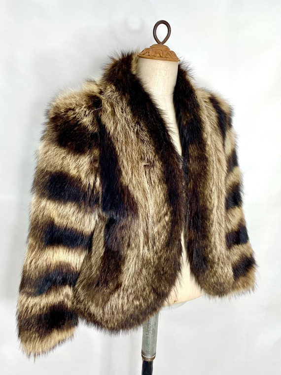 Vintage 70s Raccoon Fur Coat Insane Designer Fur … - image 4