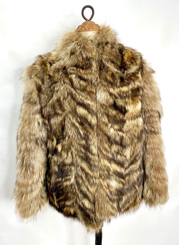Vintage 70s Chubby Fur Coat Coyote Fur Coat Glam Rock… - Gem