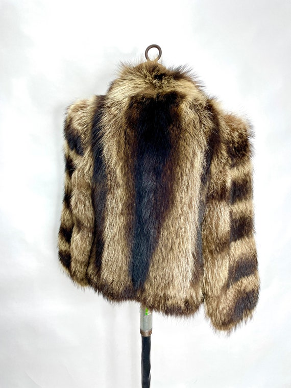Vintage 70s Raccoon Fur Coat Insane Designer Fur … - image 5