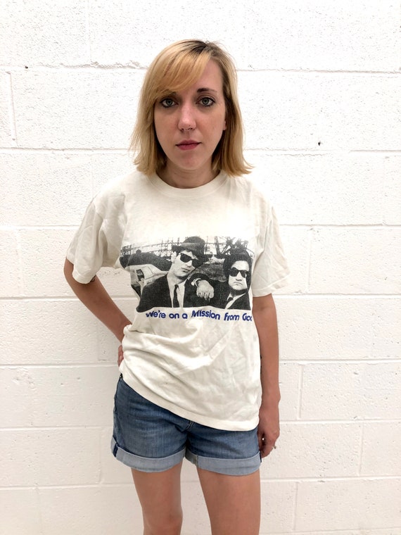 Vintage 90s Blues Brothers Tshirt We're on a Mission From God Tee