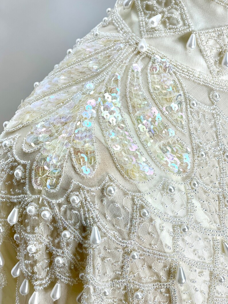 Stunning Lilli Rubin Vintage Beaded Wedding Dress Iridescent - Etsy