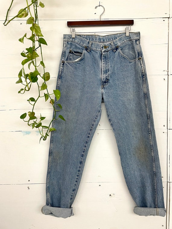 Vintage High Rise Wrangler Jeans Light Wash Faded… - image 9