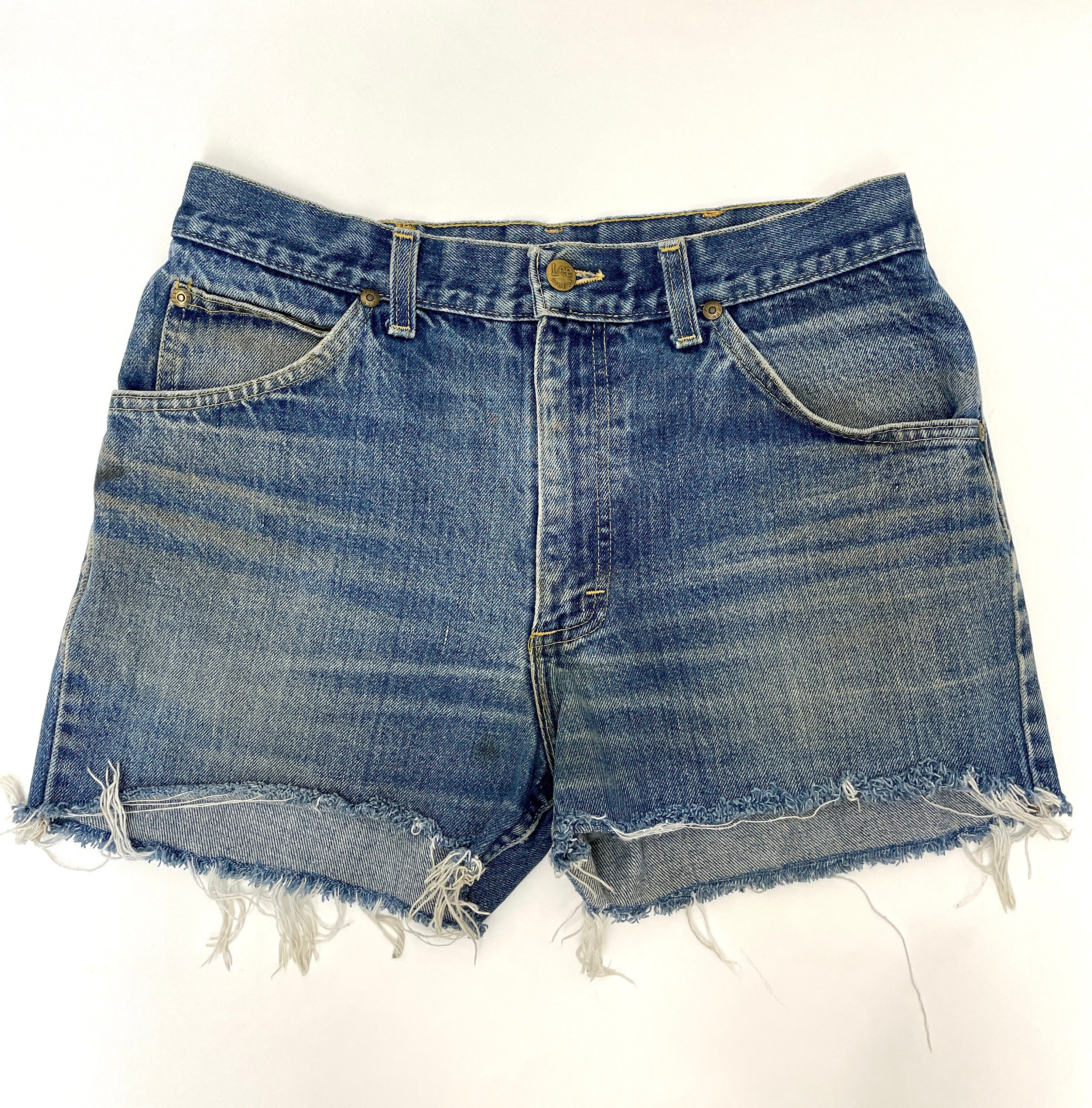 Vintage 80s 90s Lee Denim Cutoffs Blue 