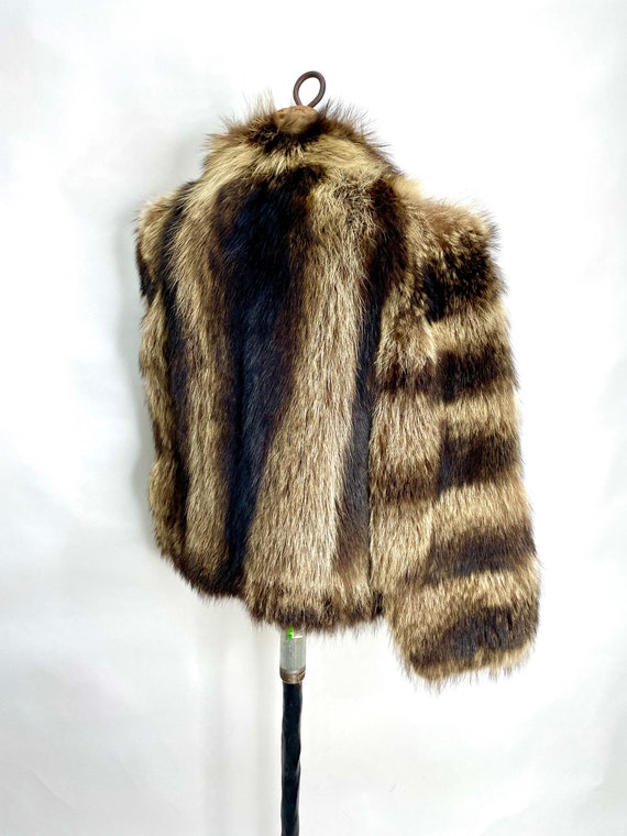 Vintage 70s Raccoon Fur Coat Insane Designer Fur … - image 3