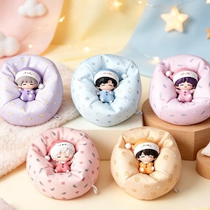 Love and Deepspace Q Version Figurine Set, 5 Chibi Figure Q Versions Bean Bag Beds (PVC), Game Merch Gift