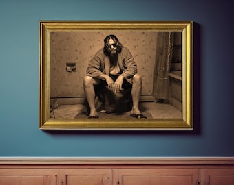 Impresión de El gran Lebowski / ¿Dónde está el dinero Lebowski? / 1998 / Humor de baño / Impresión de primera calidad