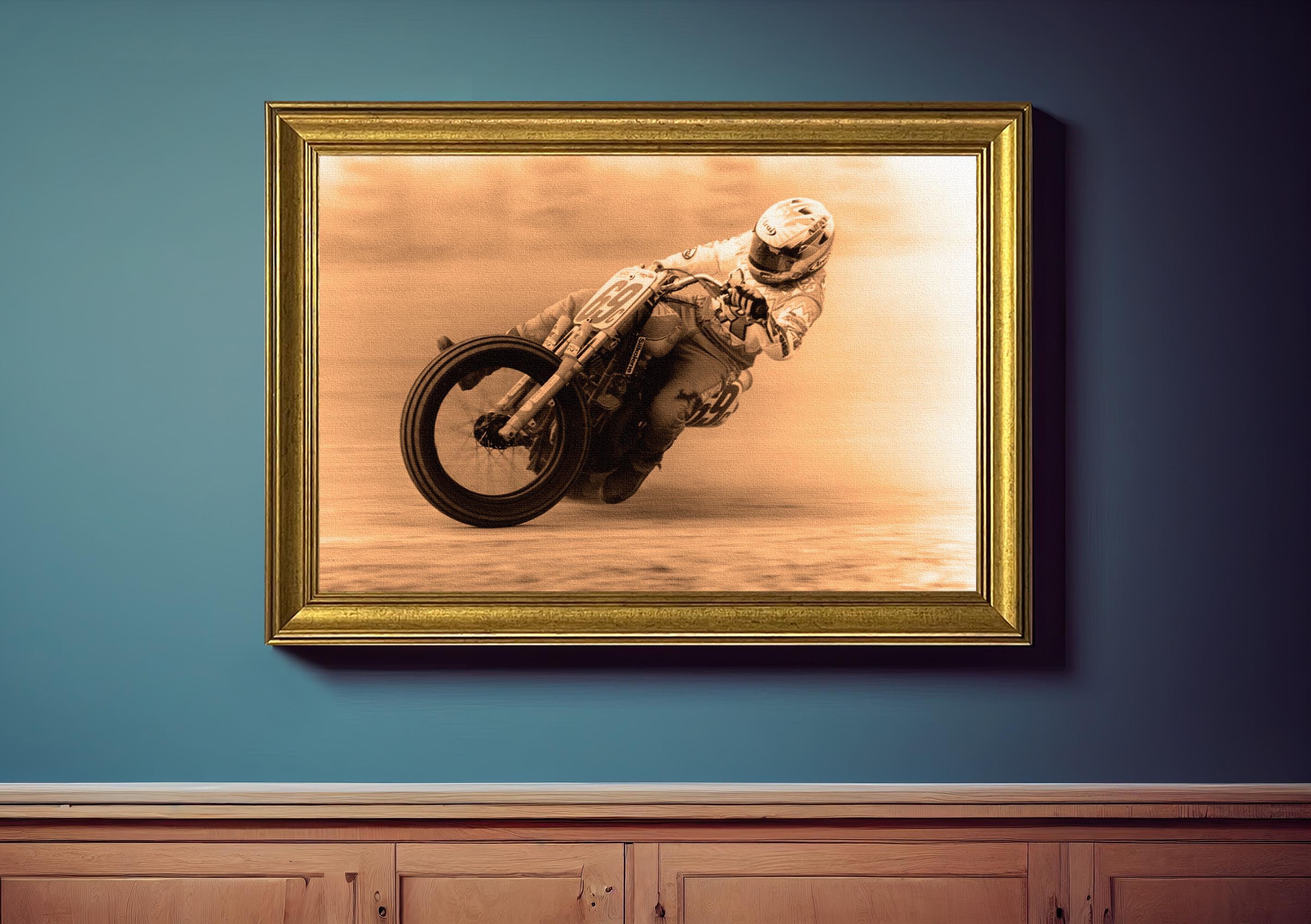 Vintage Reproduction Racing Art: Nicky Hayden Flat Track