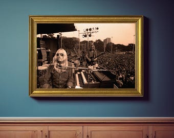 Gregg Allman & Duane Vintage Framed Photo Art: Retro Music Decor