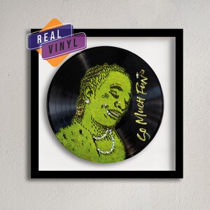 本物の12インチビニールレコードに印刷されたカスタムミュージックアルバムポスター