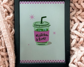 Matcha Book girlie Kobo Wallpaper | Screensaver | Digital Download