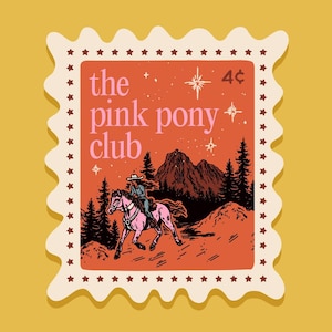 Vintage Pink Pony Club Western Cowgirl Stempel digitaler Download
