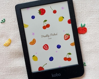 Freshly Picked TBR Fruit Theme Kobo Wallpaper | Lock Screen | Digital Download