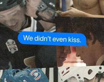 Heated Rivalry Text Message Sticker: “We didn't even kiss”  | Digital iMessage Style Sticker | Booktok