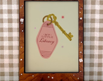 Pink Vintage Motel Key Kobo Wallpaper | Lock Screen | Screensaver | Digital Download