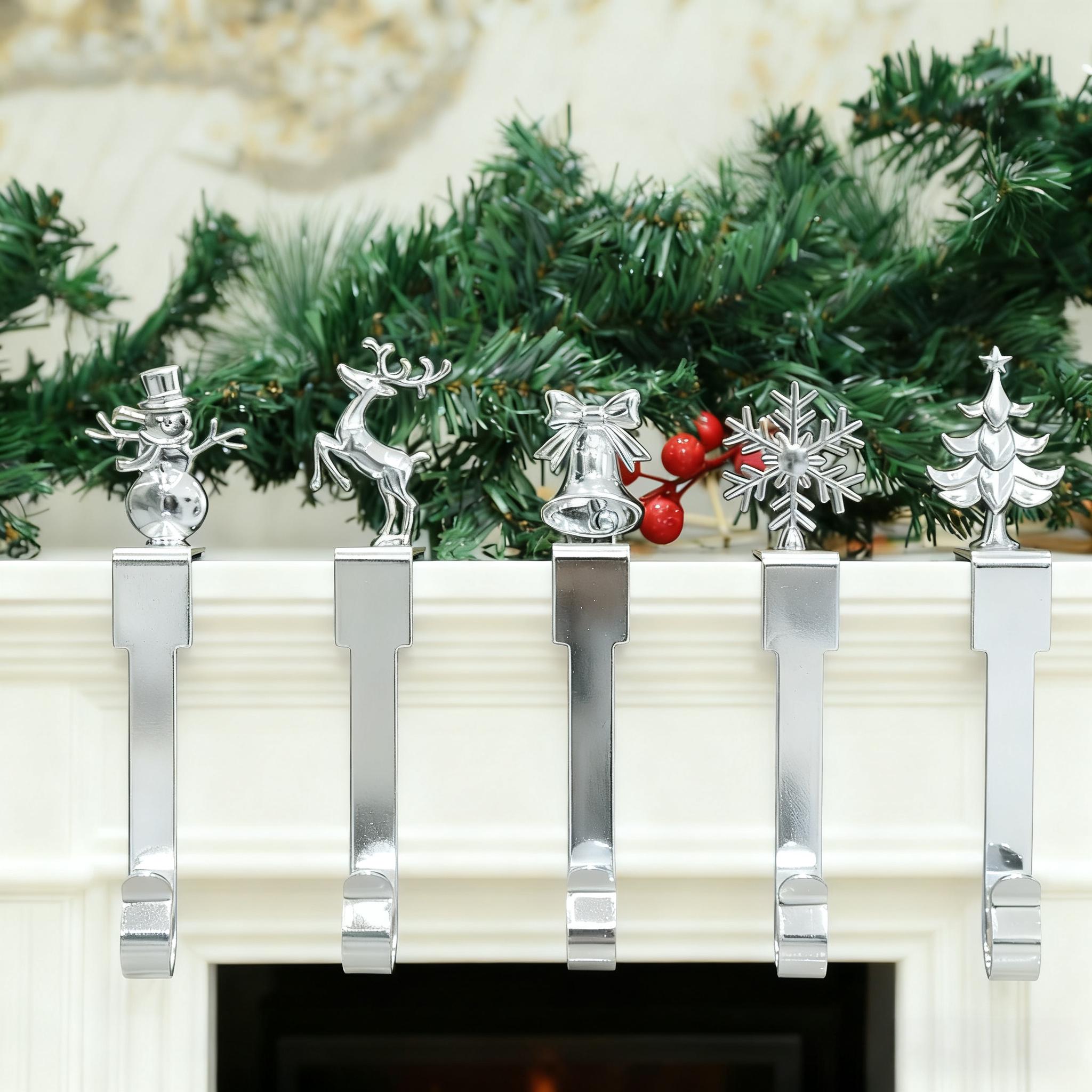 Ebern Designs 10-hook Christmas Stocking Holder Stand On Wheels With 6 Removable Xmas Tree
