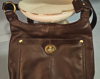 Coach Vintage Brown Leather Legacy Trail Crossbody Shoulder Purse
