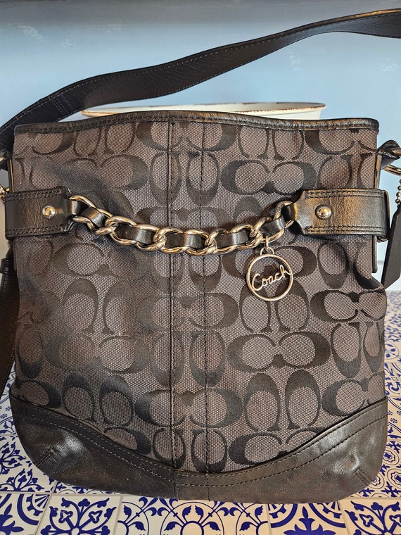 Black signature coach purse shop