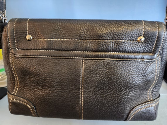 Beautiful black grain Hamilton Coach Purse purse … - image 4