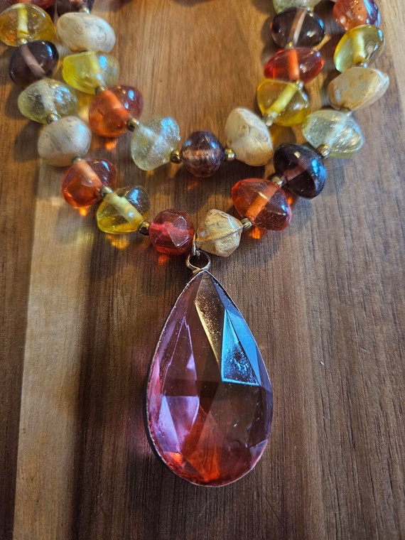 Very beautiful and unusual glass two strand vintag