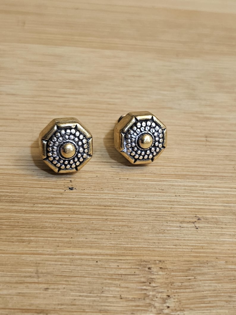Vintage Brighton button stud earrings 1/4th of an inch. image 5