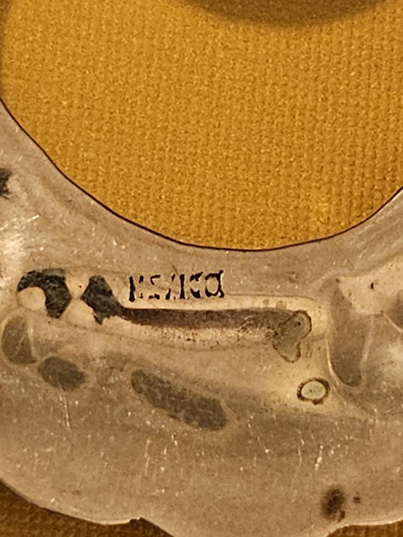 Amazing statement Mexican silver large ridged ear… - image 8