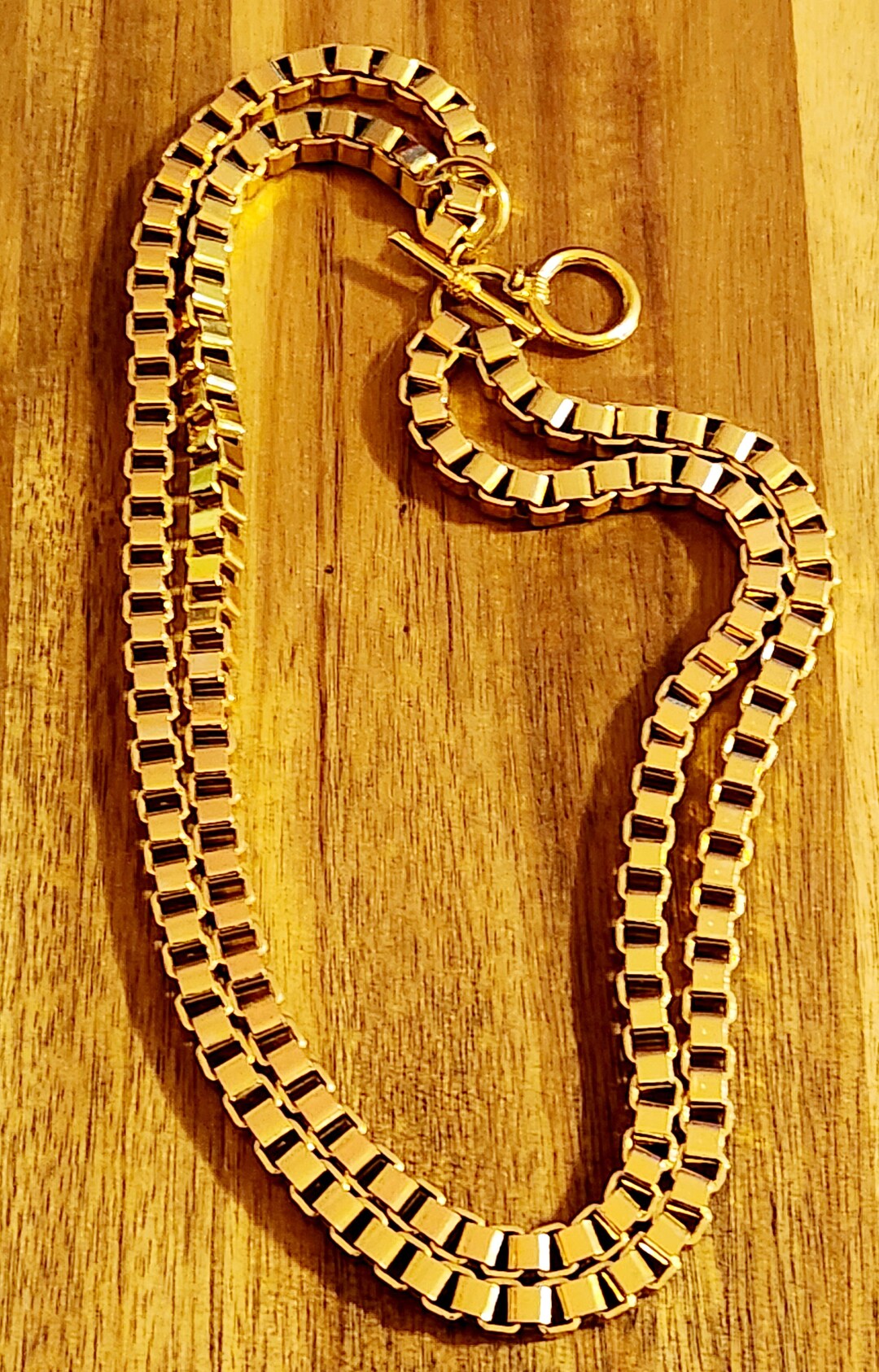 Stunning Two Strand Necklace With an Extendable Toggle by Etsy