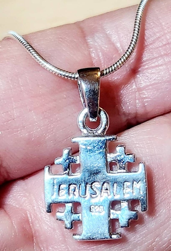 925 made in Italy Jerusalem cross. Very well made.