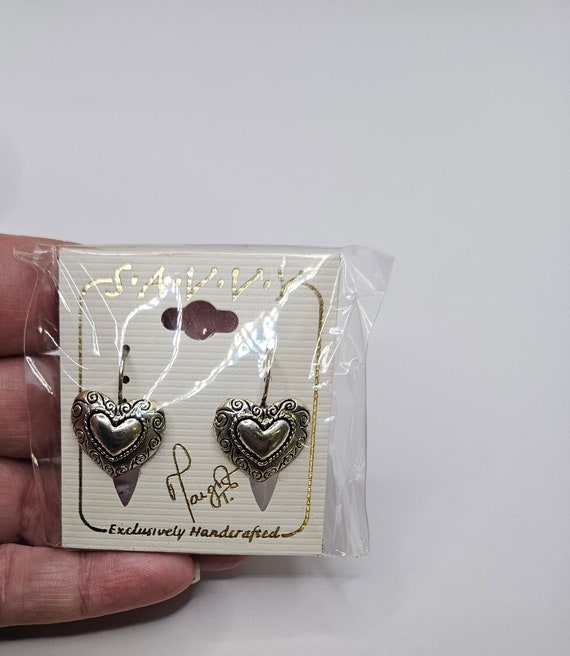 Silvertone Vintage statement stretch bracelet wit… - image 3