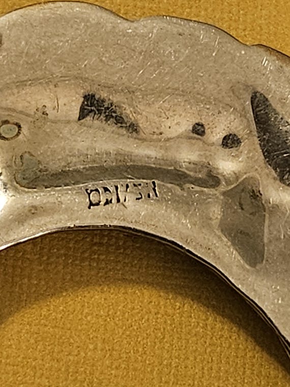 Amazing statement Mexican silver large ridged ear… - image 7