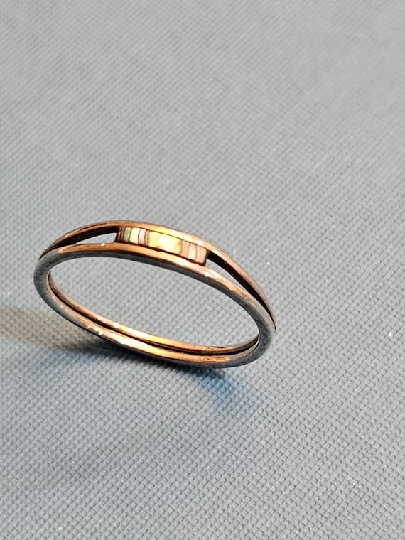 Lightweight simple sterling silver stackable BOMA… - image 1