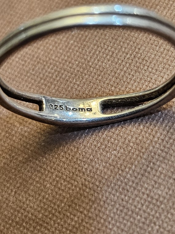 Lightweight simple sterling silver stackable BOMA… - image 3