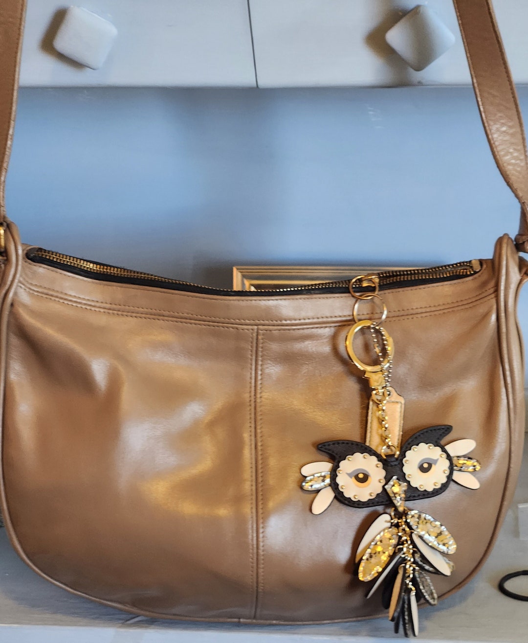 Vintage Upcycled Coach Repainted With Adorable Kate Spade Keychain.this ...