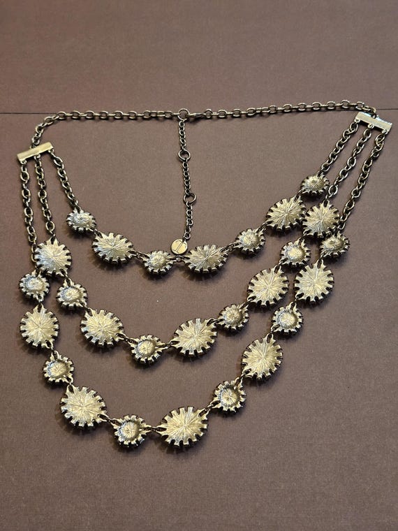 Stunning 3 strand Talbots statement necklace with… - image 7