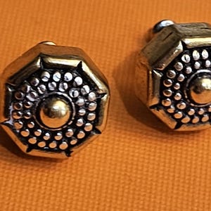 Vintage Brighton button stud earrings 1/4th of an inch. image 1