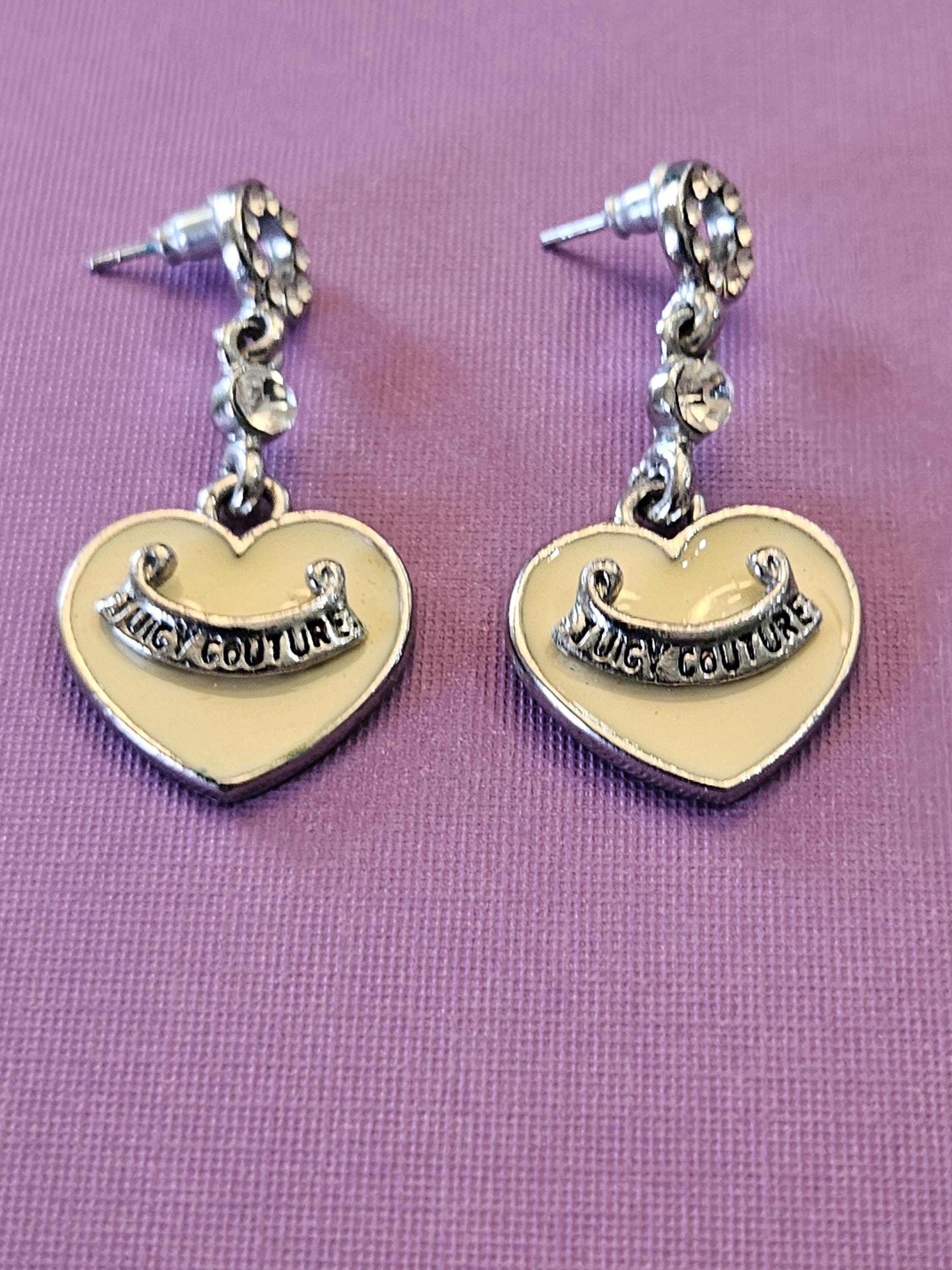 Dangle and Drop Juicy Couture Heart Earrings in Very Good Vintage 