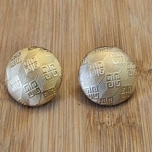Vintage button earrings by Givenchy in excellent vintage condition for pierced ears!