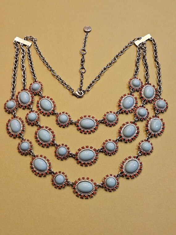 Stunning 3 strand Talbots statement necklace with… - image 1