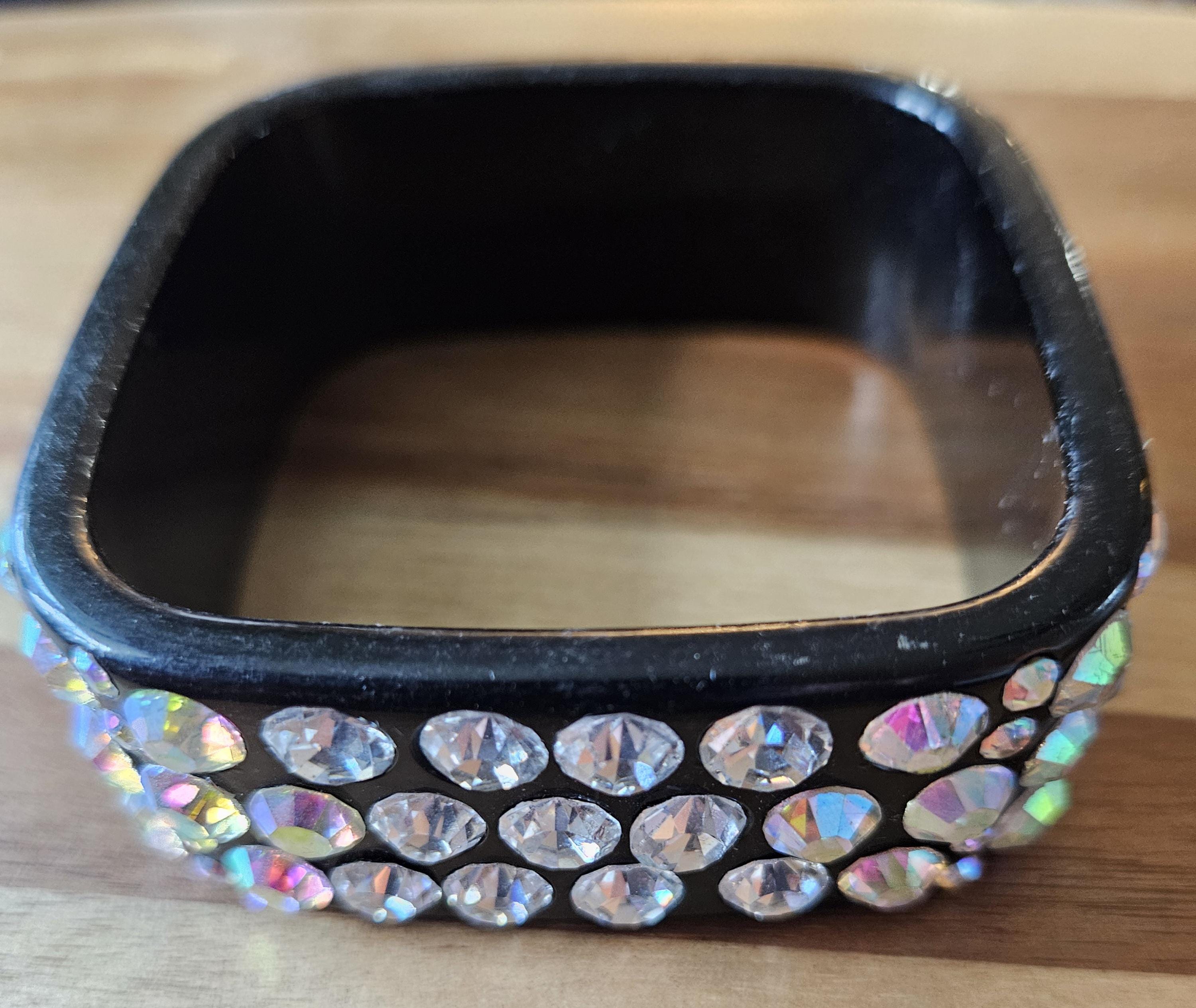 素晴らしいスクエア ヴィンテージ ブラック ルーサイト バングル。AB