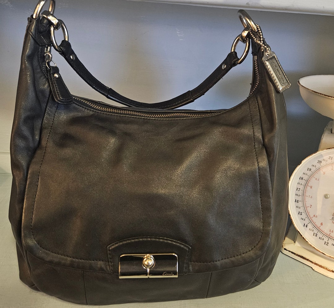 Black coach hobo bag sale