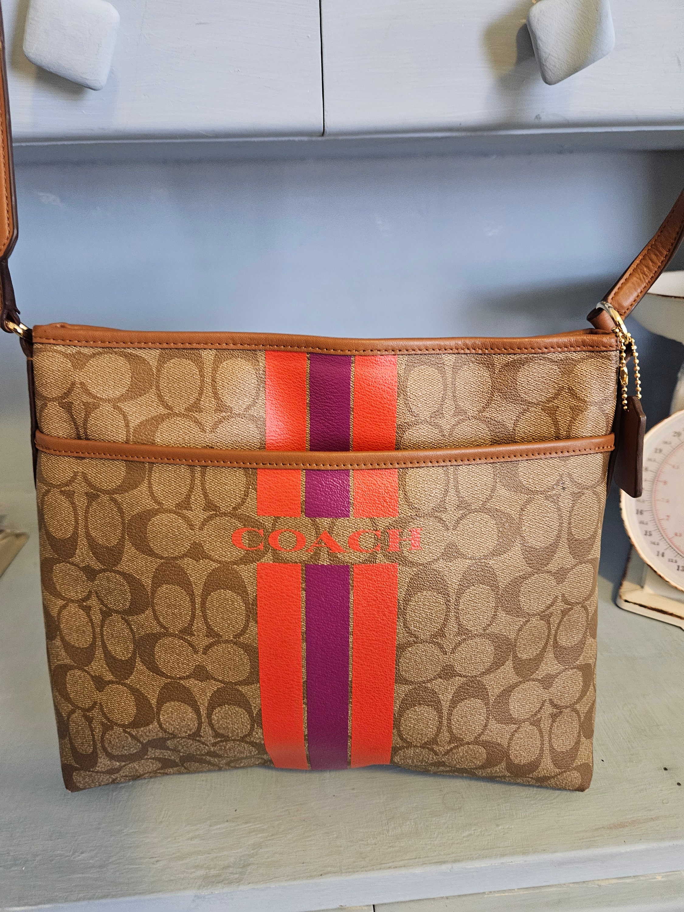 Signature Varsity Coach Cross Body Bag in Very Good Condition Etsy Ireland