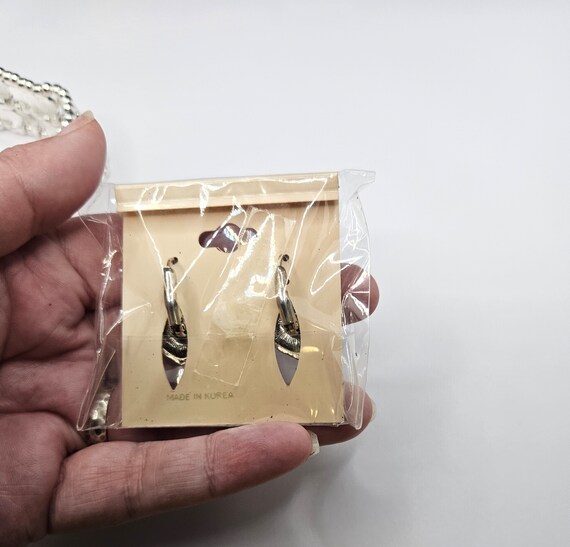 Silvertone Vintage statement stretch bracelet wit… - image 2