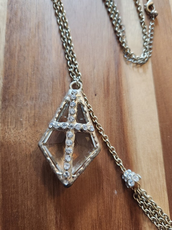 Unique Vintage necklace with a large pendant with… - image 6