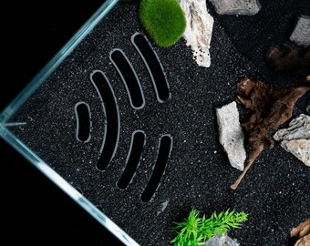 水槽洞窟シェルター 魚タンク隠れ家装飾 エビ グッピー ベタ用 水中トンネルハウス ナチュラルアクアスケープ 3Dプリントオーナメント