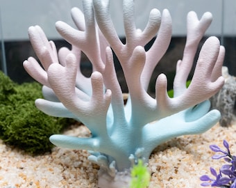 Decoración de acuario de arrecife de coral impresa en 3D, regalo, adorno para pecera, betta, lagarto, tortuga, accesorios para pecera, vida marina, decoración de arrecife, paisaje acuático, arrecife